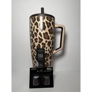 BruMate Exclusive LEOPARD LATTE 40oz Era With Straw Covers BNWT